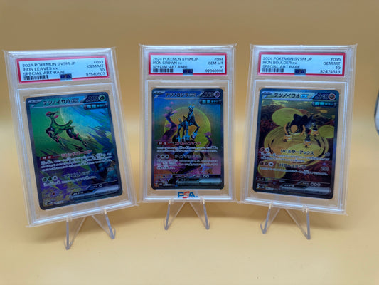 Pokémon PSA 10 Pokemon Iron Leaves Iron Crown Iron Boulder sequential set Ex Sv5m SAR JP